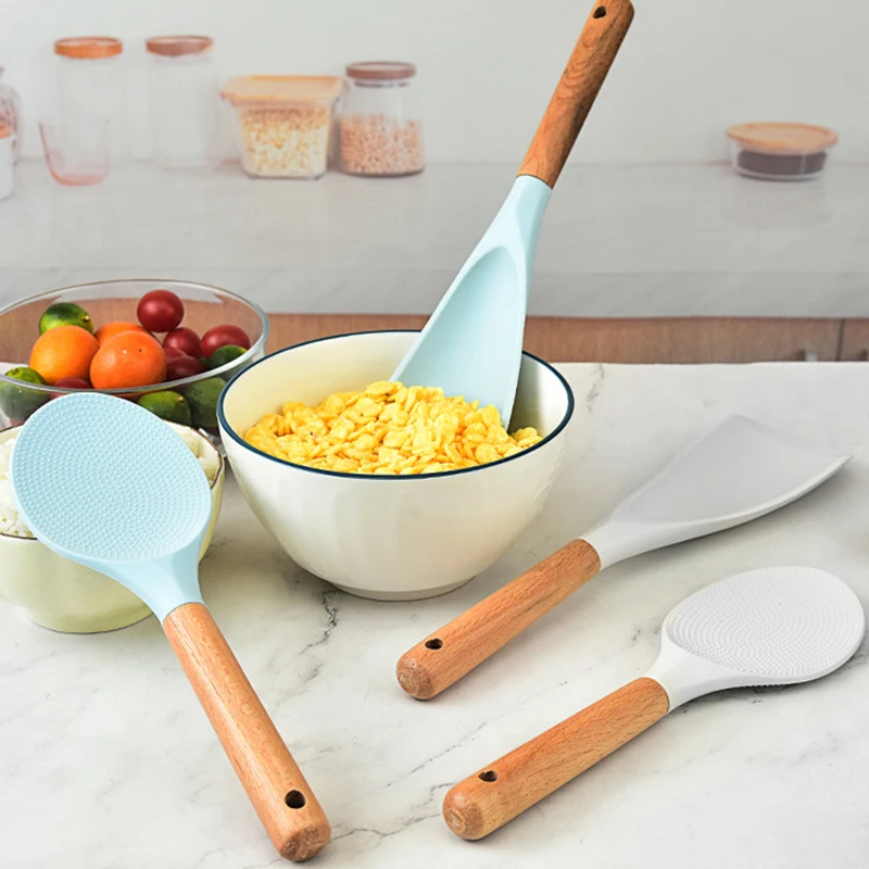 

1Pc Nordic Minimalist Style Silicone Rice Spoon Duck Beak Shovel Non Stick Pot Cooking Kitchen Rice Spoon Shovel Utensils