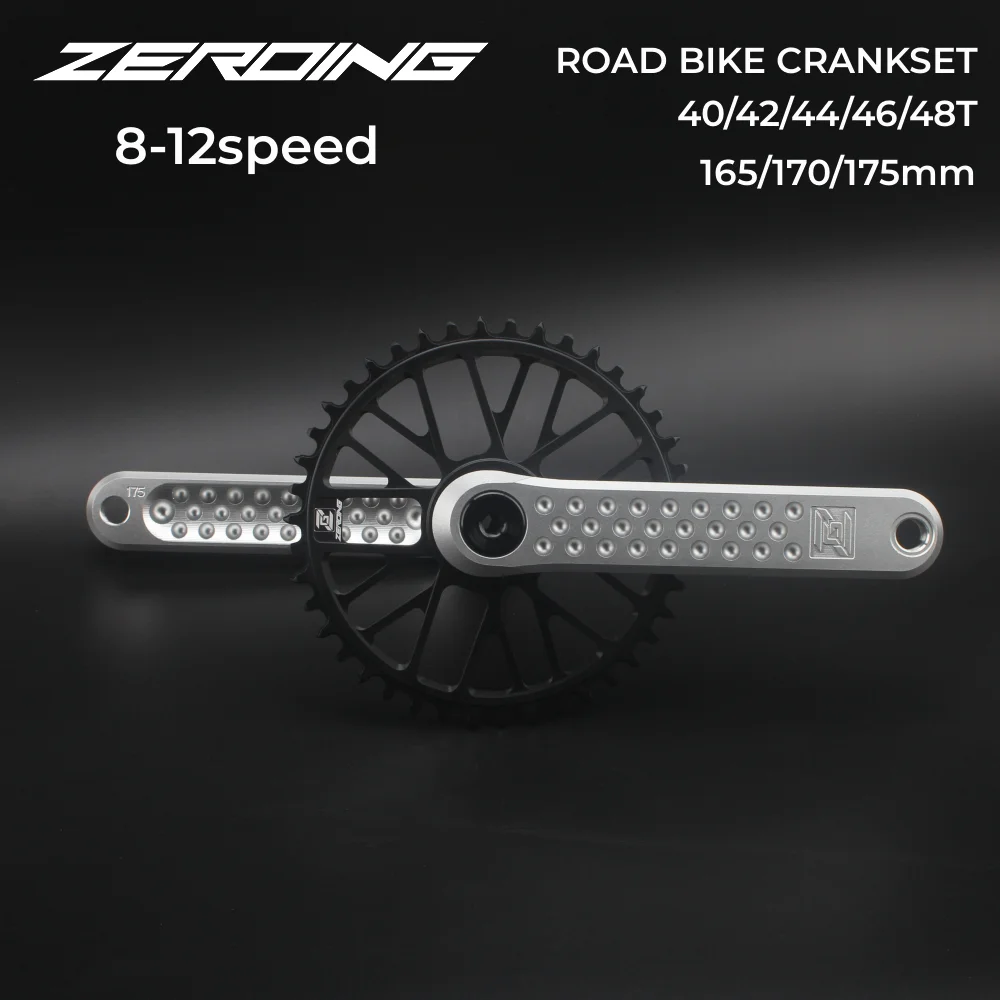 ZEROING ROAD BICYCLE CRANKSET 165/170/175MM CRANK 40/42/44/46/48T GXP Single Chainring For Shimano Sram INGRID Part 11/12 Speed
ZEROING ROAD BICYCLE CRANKSET 165/170/175MM CRANK 40/42/44/46/48T GXP Single Chainring For Shimano Sram INGRID Part 11/12 Speed