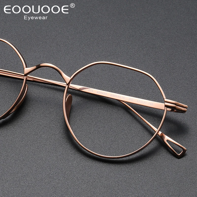 

Pure Titanium Glasses Frame Men Retro Round Prescription Eyeglasses frames Women Luxury New Vintage Myopia Optical Eyewear