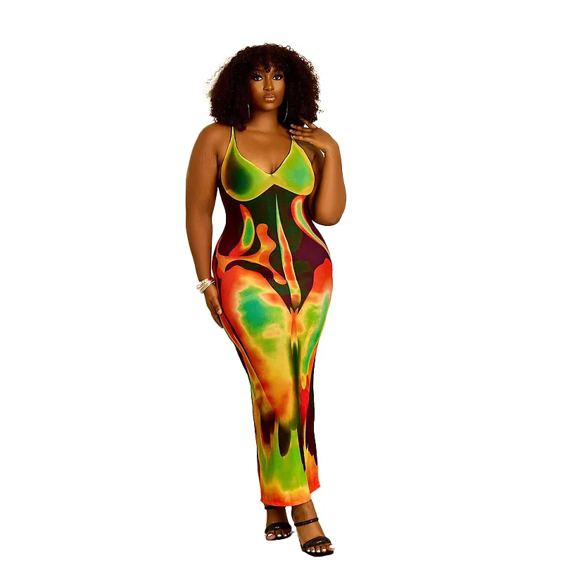 Sexy African Dresses for Women Summer Fashion African Sleeveless V-neck Polyester Printing Long Dress Dashiki African Clothing
Sexy African Dresses for Women Summer Fashion African Sleeveless V-neck Polyester Printing Long Dress Dashiki African Clothing