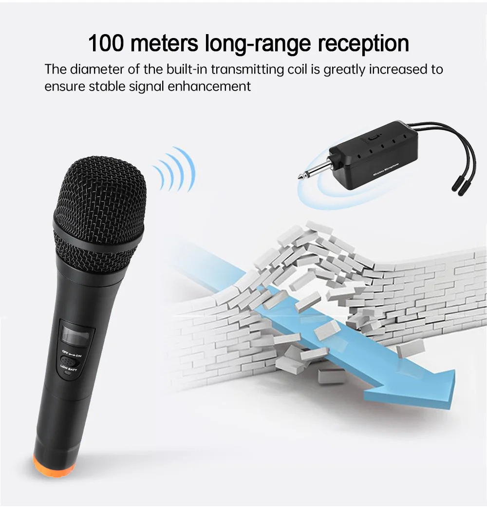 HD Smart Wireless Microphone USB Receiver Support Multi Devices For Campus Speeches, Speech,Home KTV Singing Songs DJ Equipment
HD Smart Wireless Microphone USB Receiver Support Multi Devices For Campus Speeches, Speech,Home KTV Singing Songs DJ Equipment