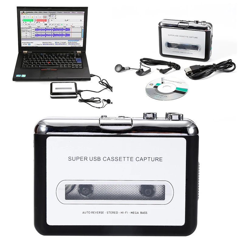 

Новый кассетный плеер USB Walkman кассета Музыка Аудио в MP3 конвертер плеер Сохранить MP3 файл в USB флэш/USB накопитель