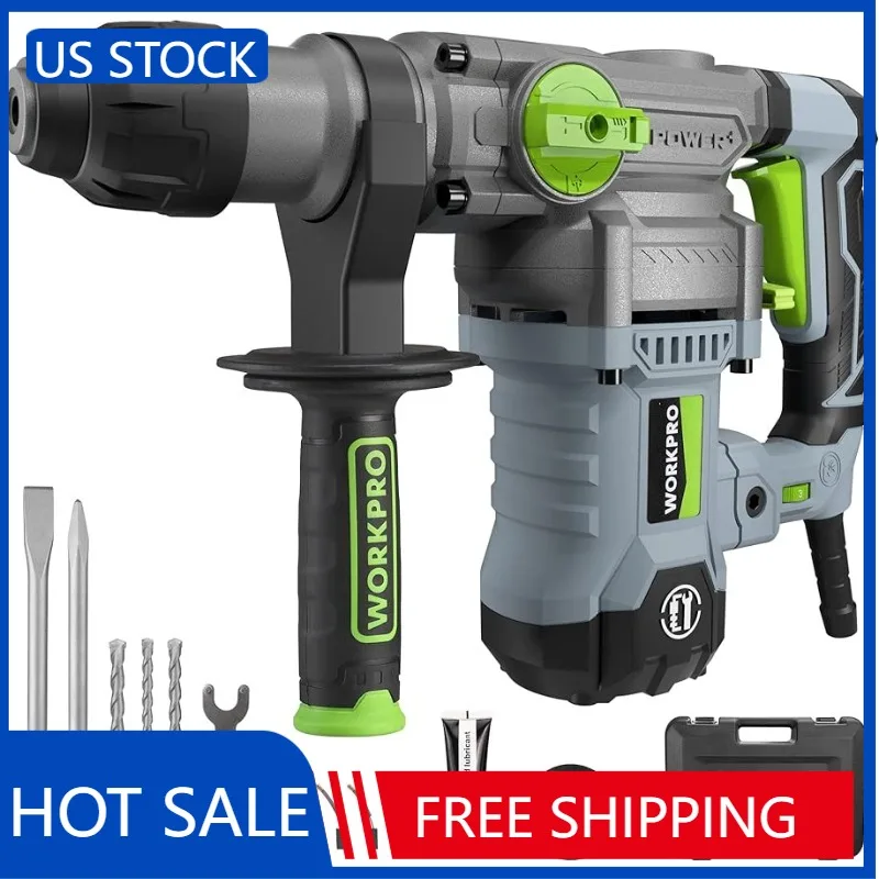 

1-1/4 Inch SDS-Plus Rotary Hammer Drill, 12.5AMP, Heavy Duty Corded Version for Concrete Demolition Chipping Rotomartillo