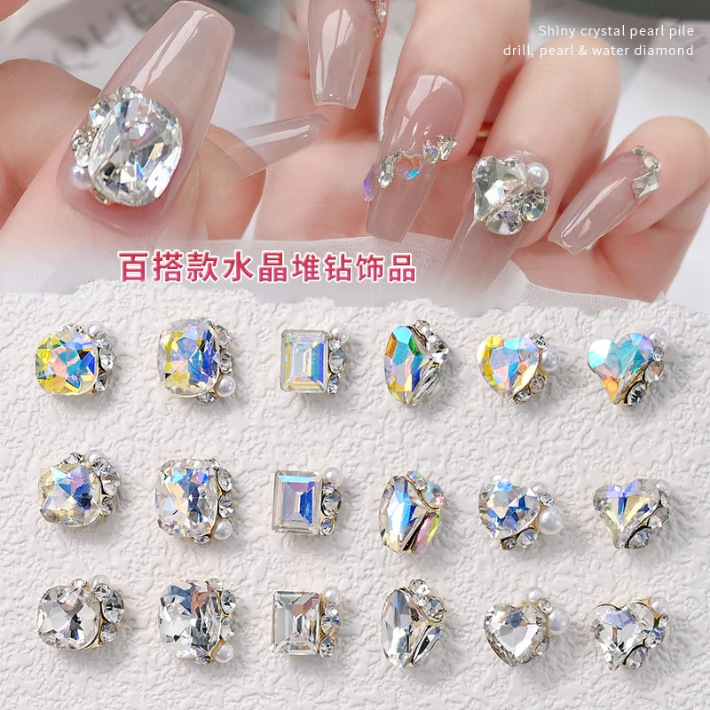 10pcs Luxury AB Crystal Diamond Nail Rhinestone Sharp Bottom Flash Heart Glass Gemstone DIY 3D Fingernail Manicure Decorations
10pcs Luxury AB Crystal Diamond Nail Rhinestone Sharp Bottom Flash Heart Glass Gemstone DIY 3D Fingernail Manicure Decorations