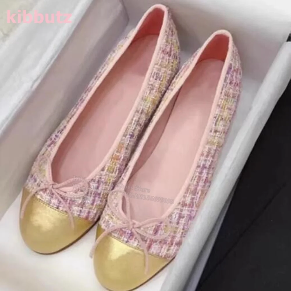 Butterfly-Knot Ballet Pumps Round Toe Flat with Shallow Genuine Leather Slippers Mixed Color Elegant Sexy Fashion Newest Shoes
Butterfly-Knot Ballet Pumps Round Toe Flat with Shallow Genuine Leather Slippers Mixed Color Elegant Sexy Fashion Newest Shoes