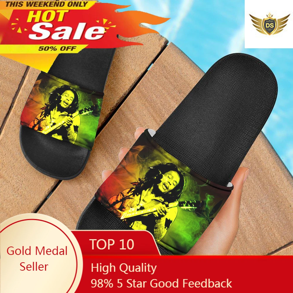 Jamaican Bob Marley Slippers Street Singer Printed Wear-Resistant Flats For Female Trend Style Rock Music Figures Unisex Sandals
Jamaican Bob Marley Slippers Street Singer Printed Wear-Resistant Flats For Female Trend Style Rock Music Figures Unisex Sandals