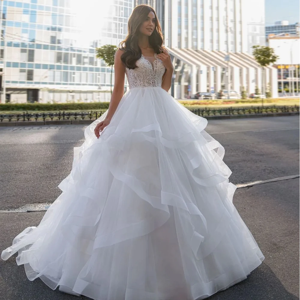 Luxury Wedding Dress For Women 2024 White Simple Ball Gown V-Neck Tulle Illusion Formal Dresses Tiered Vestidos De Novia W10284
Luxury Wedding Dress For Women 2024 White Simple Ball Gown V-Neck Tulle Illusion Formal Dresses Tiered Vestidos De Novia W10284