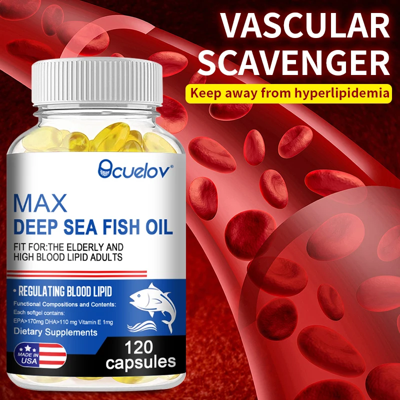 Deep Sea Fish Oil Supplement - Regulate Blood Lipids, Heart Repair, Maintain Healthy Blood Pressure, Energy Production
Deep Sea Fish Oil Supplement - Regulate Blood Lipids, Heart Repair, Maintain Healthy Blood Pressure, Energy Production