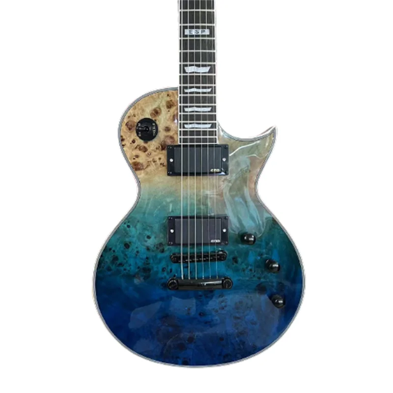 

Электрогитара ESP Burl Maple Top Ocean Blue Sunburst твердый корпус, фингерборд из палисандра, Высококачественная гитара