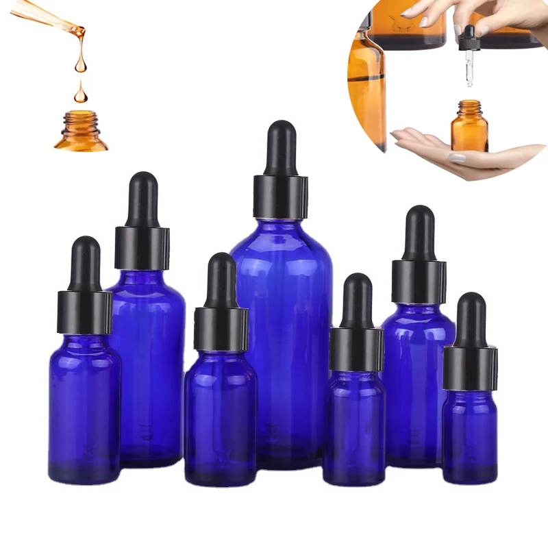 

30Pcs 5ml-100ml Glass Dropper Bottles Refillable Empty Travel Glass Dropper Vials Perfumes Essential Oil Aromatherapy Containers