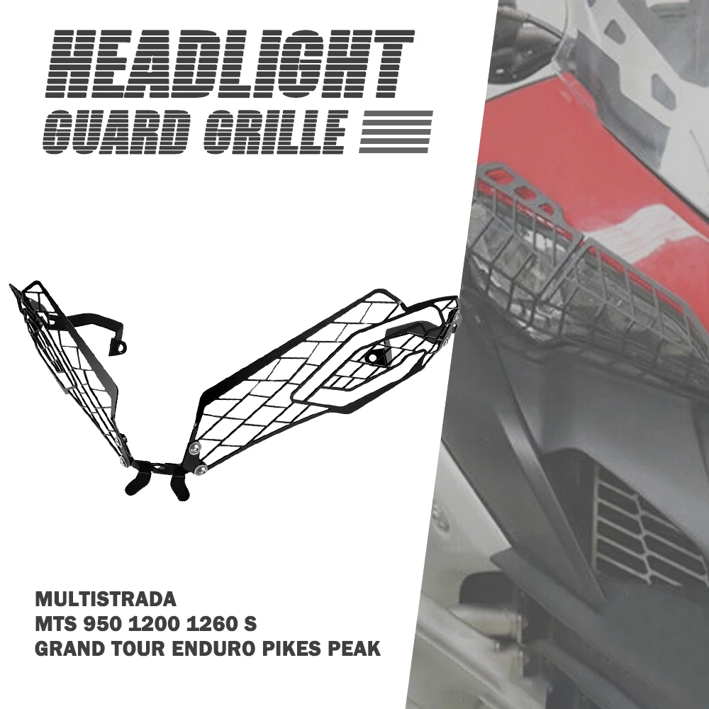 

Headlight Cover Protection Grille Mesh Guard For DUCATI MULTISTRADA MTS 950 1200 1260 S GRAND TOUR ENDURO PIKES PEAK