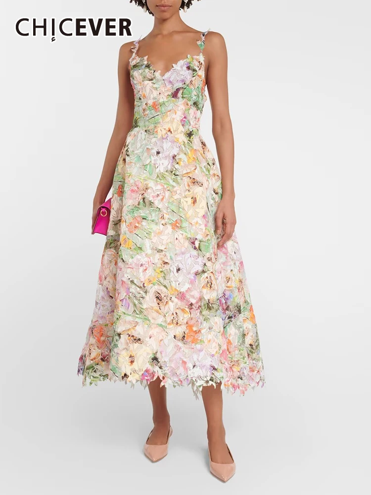 CHICEVER Hit Color Summer Dresses For Women V Neck Sleeveless Off Shoulder High Waist Slim Print Folds Elegant Long Dress Female
CHICEVER Hit Color Summer Dresses For Women V Neck Sleeveless Off Shoulder High Waist Slim Print Folds Elegant Long Dress Female