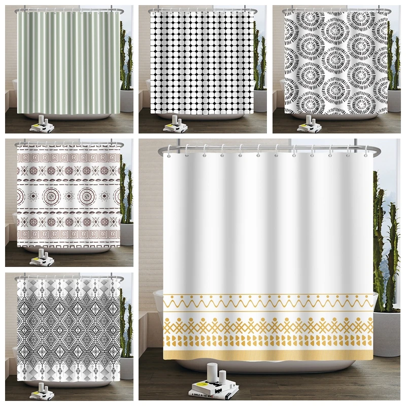 Geometric Shower Curtain for Bathroom Bohemian Mid Century Modern Aesthetic Bathroom Decor Waterproof Polyester Bath Curtain
Geometric Shower Curtain for Bathroom Bohemian Mid Century Modern Aesthetic Bathroom Decor Waterproof Polyester Bath Curtain