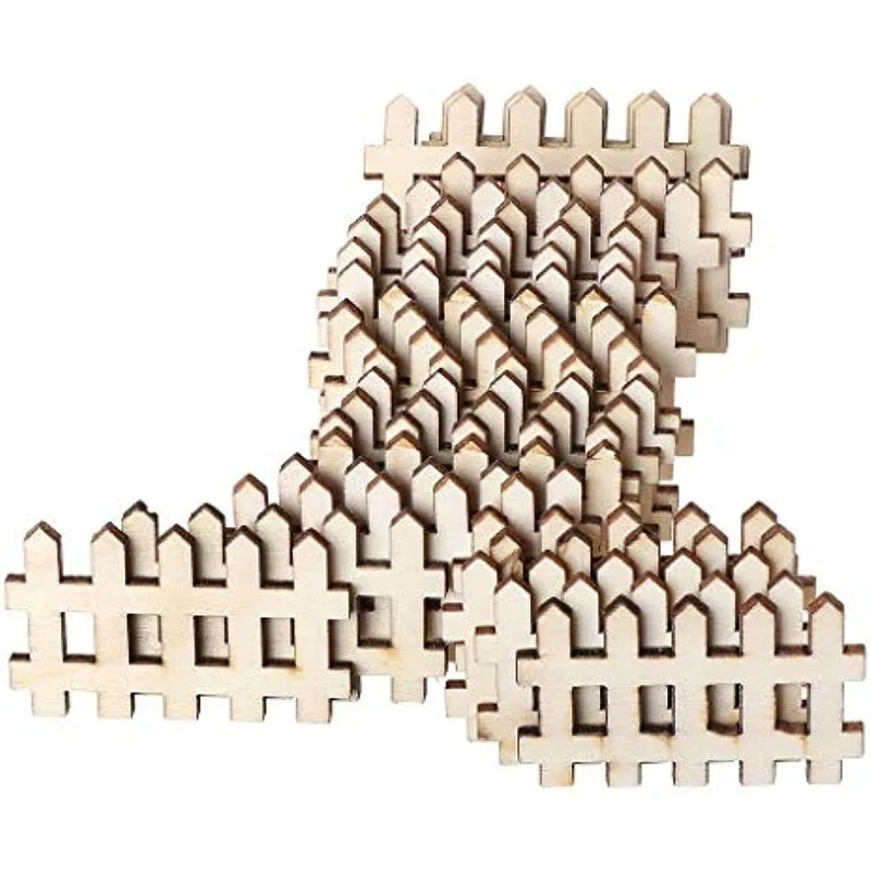 50pcs Wooden Fence Embellishment Fence Shaped Scrapbooking Cutouts Wood Ornament For Crafts Projects, Home/Party Decorations
50pcs Wooden Fence Embellishment Fence Shaped Scrapbooking Cutouts Wood Ornament For Crafts Projects, Home/Party Decorations