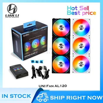 Lian Li UNI 팬 AL120 ARGB 케이블리스 팬 지원, L-커넥트 3 PWM 무소음 저소음, 고 RPM MB 싱크, 컨트롤러 제어, 1 개, 3 개