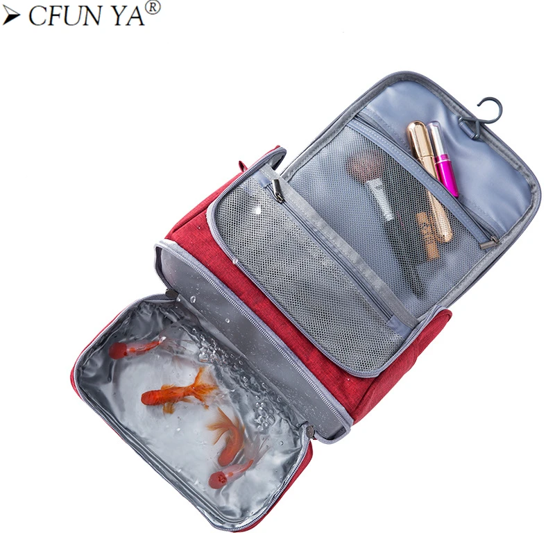 CFUN YA Waterproof Foldable Cosmetic Bag Women Travel Makeup Bag Toiletries Organizer Hanging Dry Wet Separation Storage Bag
CFUN YA Waterproof Foldable Cosmetic Bag Women Travel Makeup Bag Toiletries Organizer Hanging Dry Wet Separation Storage Bag
