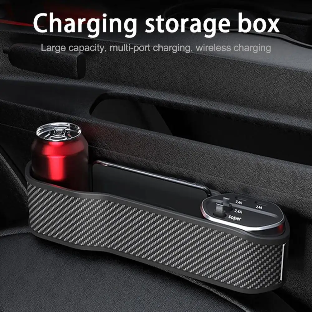 Автомобильный ящик для хранения, многофункциональный автомобильный ящик для хранения, зарядка, супер-хранение, чистота, поддерживает зарядку 2 в 1, быстрая и простая в R5Y5