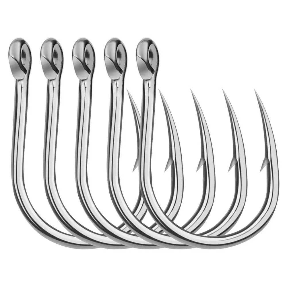 Jig Hooks Stainless Steel Fishhook Barbed Hook 1/0-13/0 Large Fishing Hook Corrosion Resistant Boat Hook Sea Fishing Hook
Jig Hooks Stainless Steel Fishhook Barbed Hook 1/0-13/0 Large Fishing Hook Corrosion Resistant Boat Hook Sea Fishing Hook