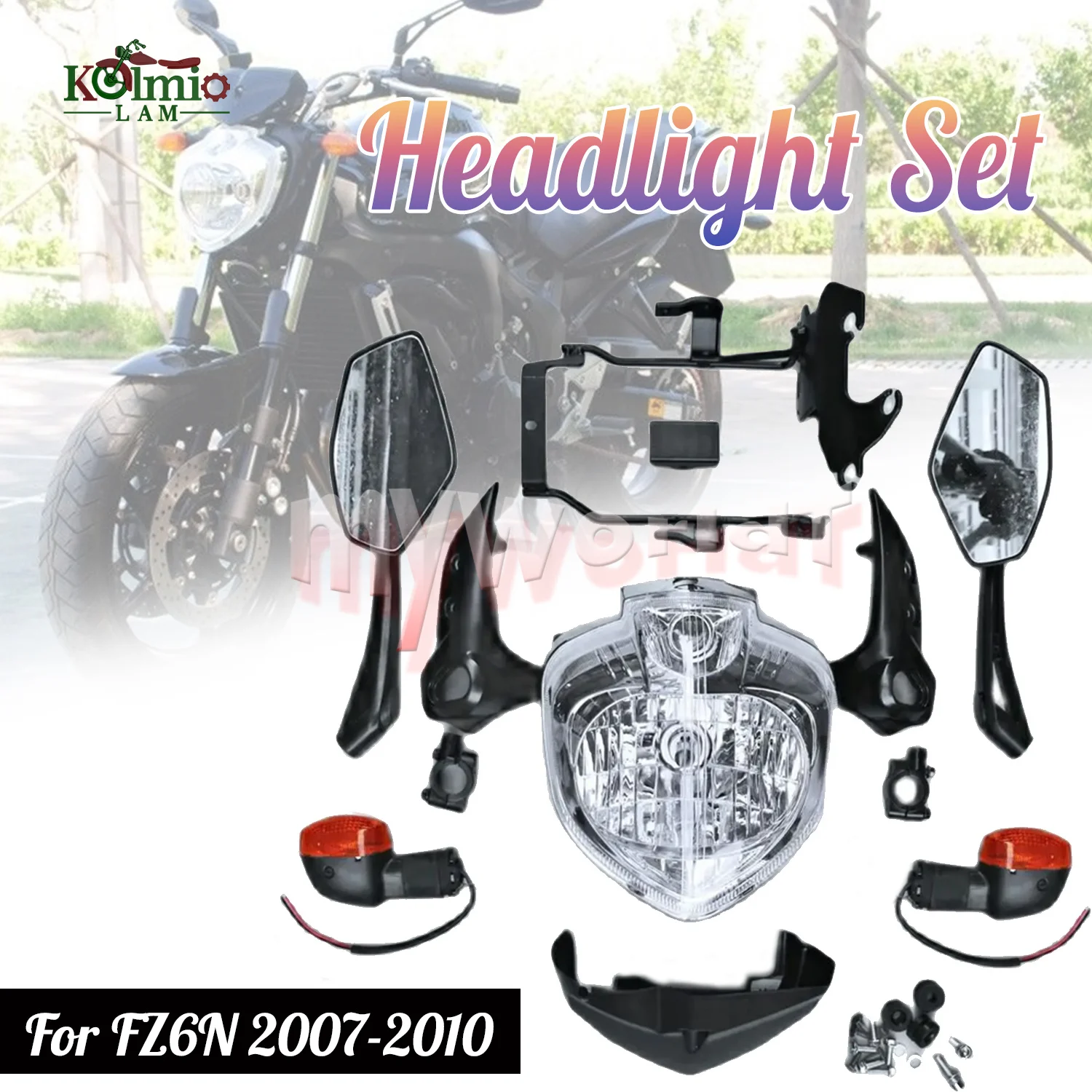 Fit for FZ6 FZ6N FZ6S 2007 - 2010 08 09 Headlight Set Head Light Assembly Bracket rearview mirror turn signal speedometer Cover
Fit for FZ6 FZ6N FZ6S 2007 - 2010 08 09 Headlight Set Head Light Assembly Bracket rearview mirror turn signal speedometer Cover