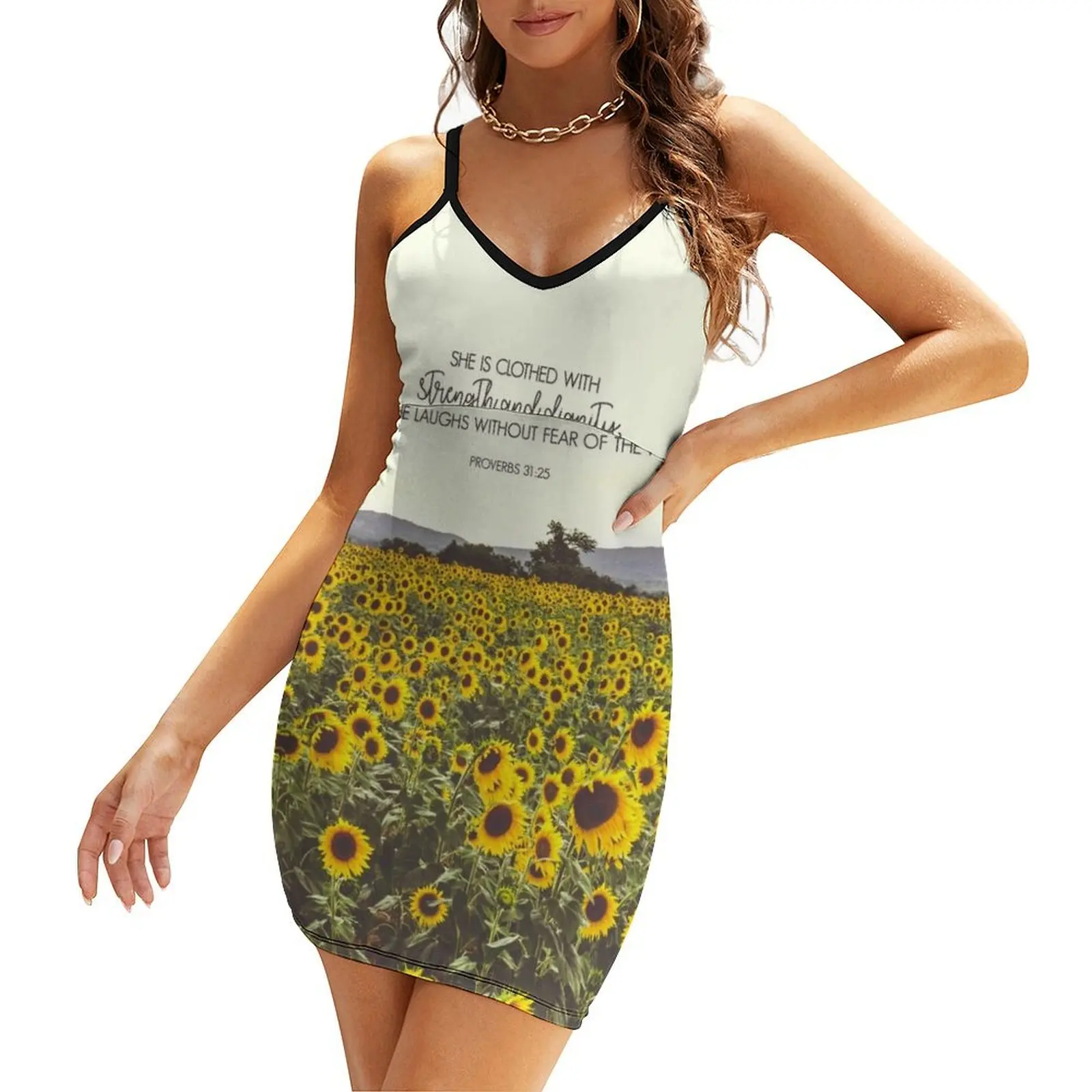 Proverbs and Sunflowers Sling Dress dresses summer summer clothes for women
Proverbs and Sunflowers Sling Dress dresses summer summer clothes for women