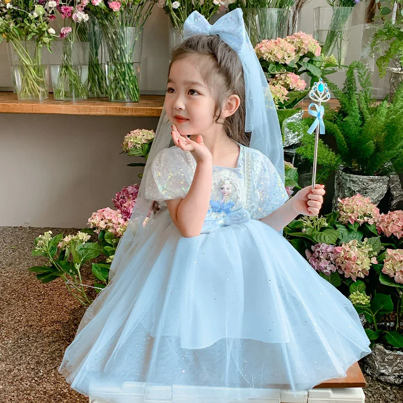 

Girls' Princess New Western Style Baby Girl Lolita Mesh Skirt Summer Children'S Dress