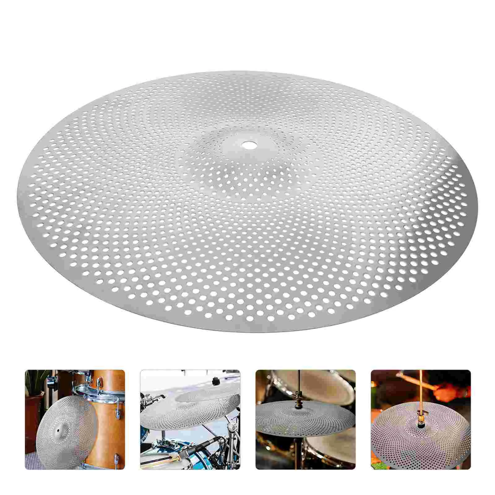 

Drum Percussion Ride Crash Cymbal Piecess Percussion Instrument Accessory Musical Part Bass Crash Jazz Mute Alloy Fitting