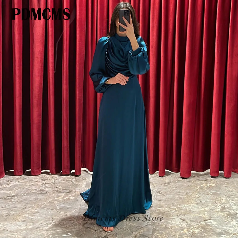 PDMCMS High Neck Evening Dresses Women Puffy Sleeves Pleated Satin Elegant A-Line Wedding Guest Elegant Formal Party Gowns 2024
PDMCMS High Neck Evening Dresses Women Puffy Sleeves Pleated Satin Elegant A-Line Wedding Guest Elegant Formal Party Gowns 2024