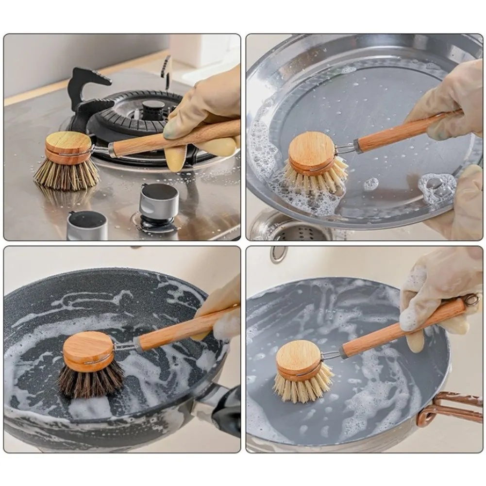 Wooden Natural Bristles Kitchen Dish Brush Long Handle Pan Brush With Brush Heads Natural Dish Pot Brushing Tool Household
Wooden Natural Bristles Kitchen Dish Brush Long Handle Pan Brush With Brush Heads Natural Dish Pot Brushing Tool Household