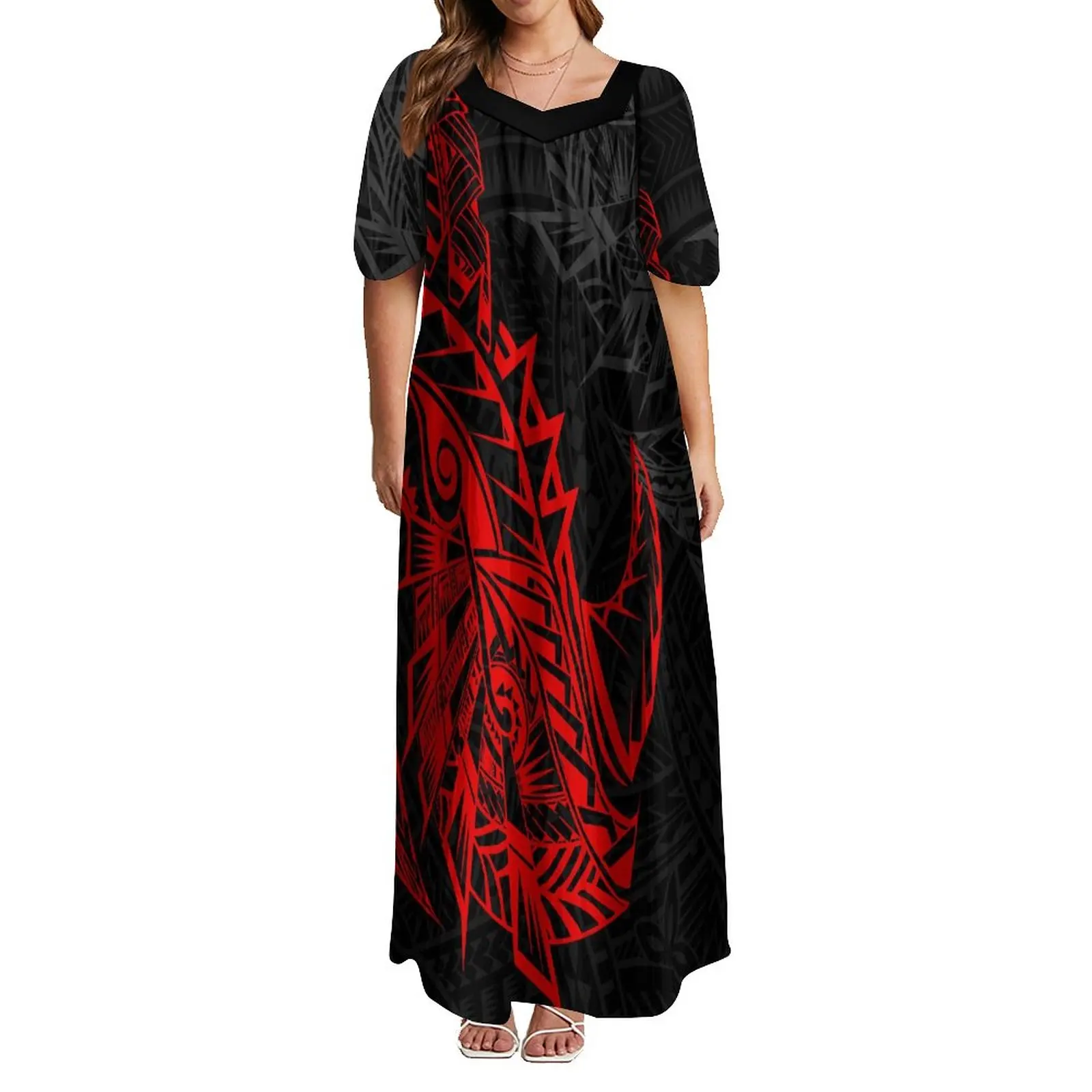 High Quality Summer Short Sleeve Women's Dress Vintage Dress Women's Floor-Length Dress Custom Polynesian Art Print Dress
High Quality Summer Short Sleeve Women's Dress Vintage Dress Women's Floor-Length Dress Custom Polynesian Art Print Dress