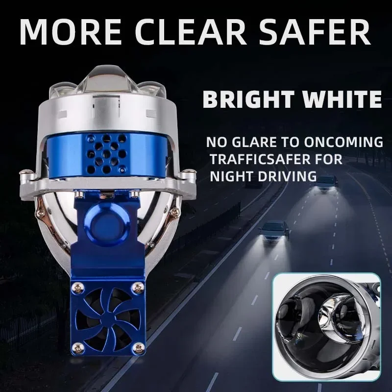 

105W Hi Lo Beam Car Headlights with IP68 Waterproof and High Power Dual Direct Laser Retrofit