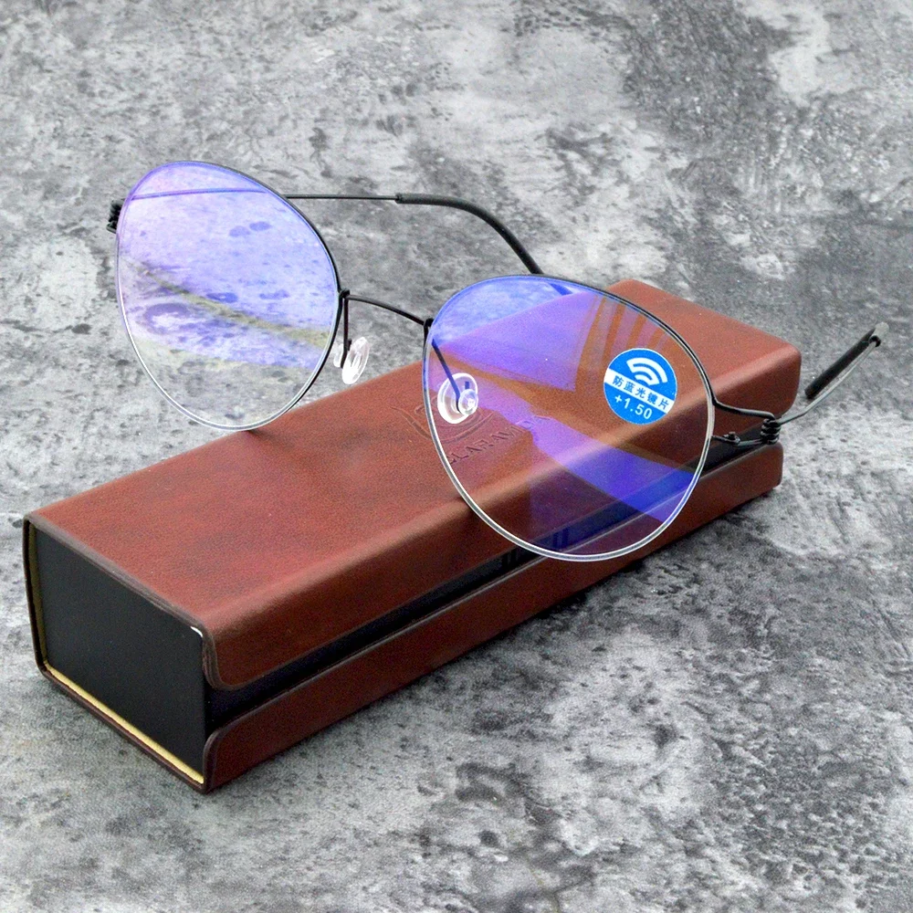 Screwless Titanium Alloy Retro Simplicity Handcrafted Spectacles 12-layer Coated Lens Round Reading Glasses +0.75 to +4
Screwless Titanium Alloy Retro Simplicity Handcrafted Spectacles 12-layer Coated Lens Round Reading Glasses +0.75 to +4