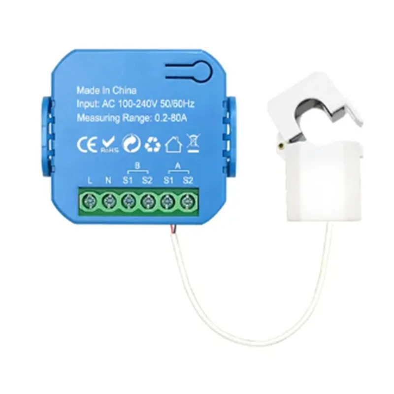 

Tuya Smart Zigbee Energy Meter Bidirectional With Current Transformer Clamp App Monitor Power 80A Easy Install