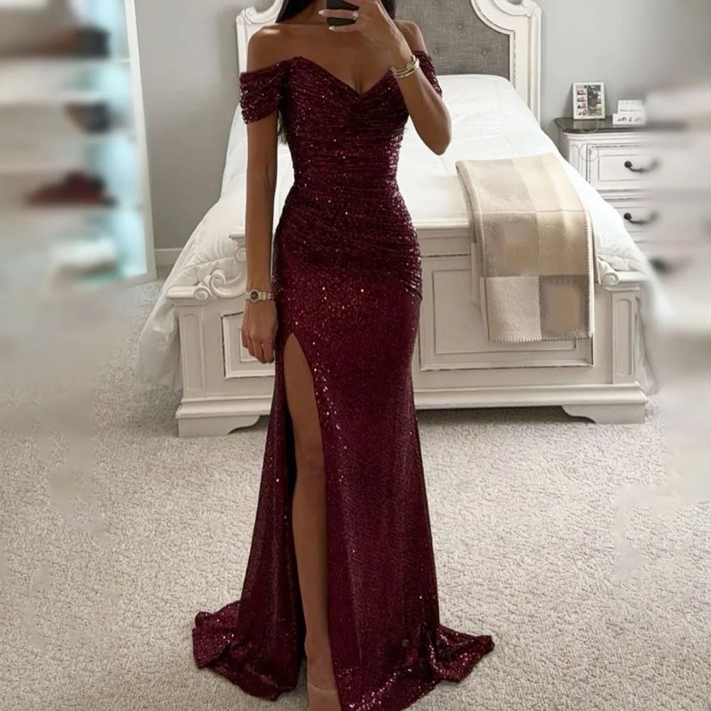 Fashion Dress Long Dress Womens Elegant Maxi Sequin Off Shoulder Sleeveless V Neck Vintage Sequined Evening Party
Fashion Dress Long Dress Womens Elegant Maxi Sequin Off Shoulder Sleeveless V Neck Vintage Sequined Evening Party