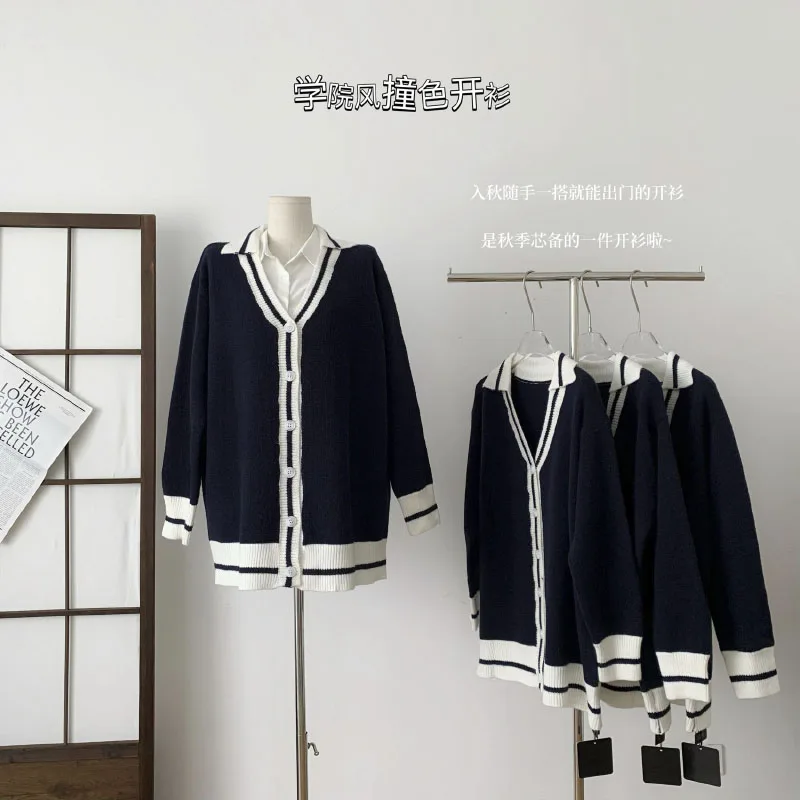 Винтажный мешковатый свитер в стиле пэчворк, женский удобный модный в стиле преппи с V-образным вырезом, женский кардиган высокого качества, свитер
Винтажный мешковатый свитер в стиле пэчворк, женский удобный модный в стиле преппи с V-образным вырезом, женский кардиган высокого качества, свитер