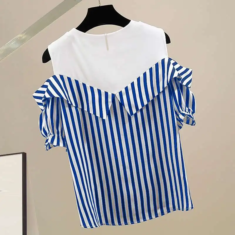 ZANZEA Women Cold Shoulder Blouse Fashion Plaid Stitching Shirt Holiday Summer Bowtie Short Sleeve Tops 2024 Vintage Loose Blusa ZANZEA Women Cold Shoulder Blouse Fashion Plaid Stitching Shirt Holiday Summer Bowtie Short Sleeve Tops 2024 Vintage Loose Blusa