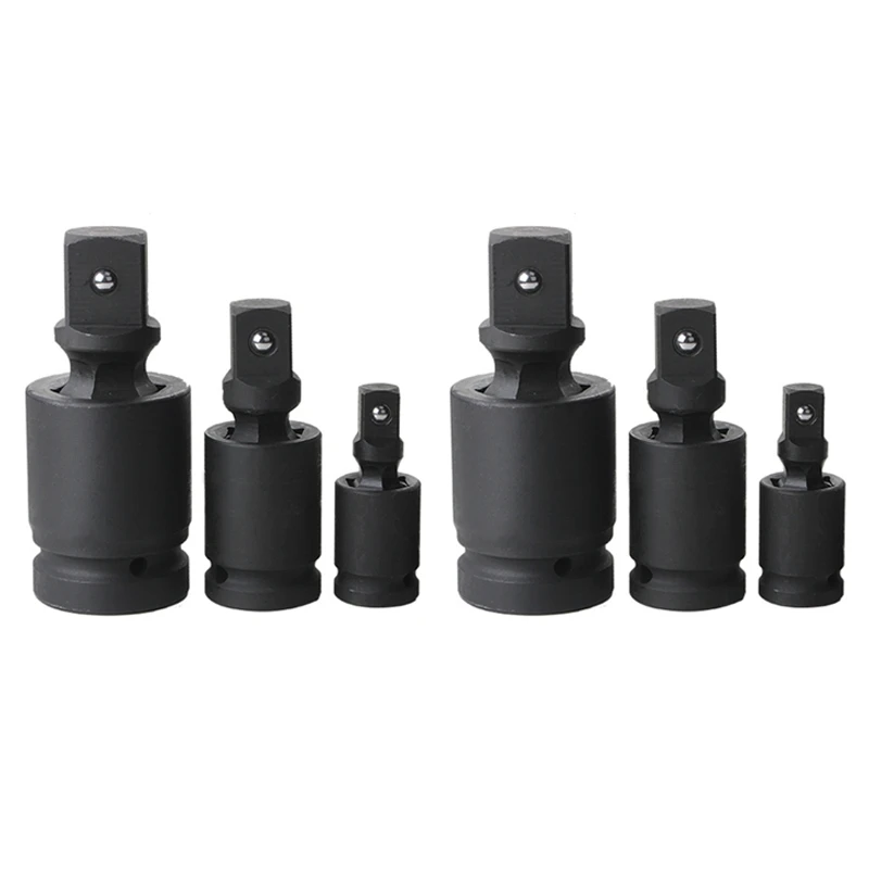 

Air Cannon Pneumatic Universal Head Black Steel Rotation 1/2 3/8 1/4 Universal Joint Connector Joint Pneumatic Impact Sleeve