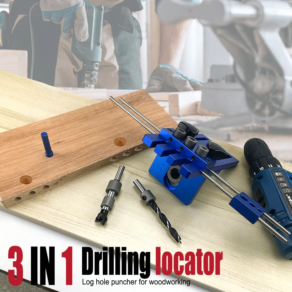 3 In 1 Doweling Jig 6/8/10mm Wood Drilling Guide Locator Adjustable Dowel Jig Kit for Furniture Fast Connecting Position Tools
3 In 1 Doweling Jig 6/8/10mm Wood Drilling Guide Locator Adjustable Dowel Jig Kit for Furniture Fast Connecting Position Tools