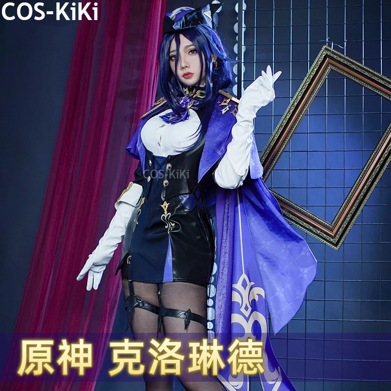 

Косплей костюм COS-KiKi Genshin Impact Clorinde, великолепное платье, костюм для косплея на Хэллоуин, яркий костюм для ролевых игр, женский костюм