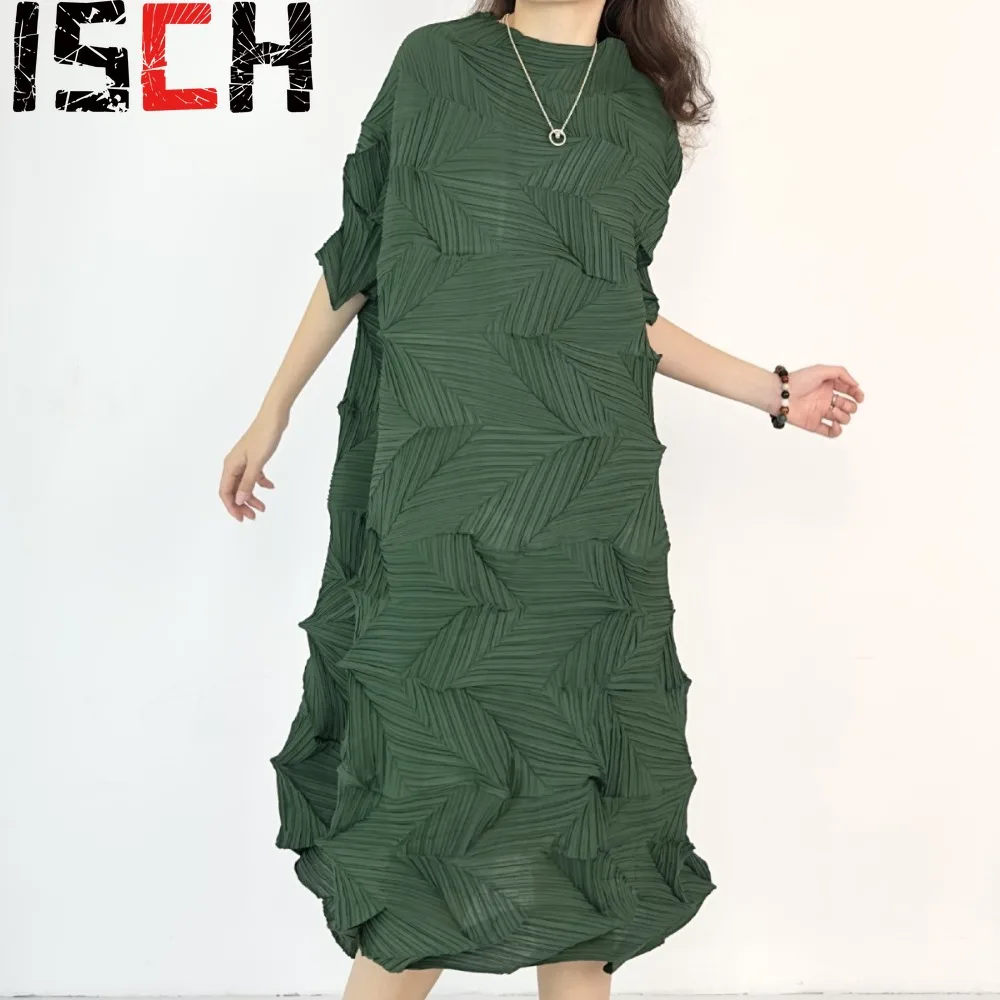 Miyake Spring and Summer 2024 New Pleated Short-sleeved Dresses Women's Casual Simple Temperament Plus Size Mom Clothing
Miyake Spring and Summer 2024 New Pleated Short-sleeved Dresses Women's Casual Simple Temperament Plus Size Mom Clothing