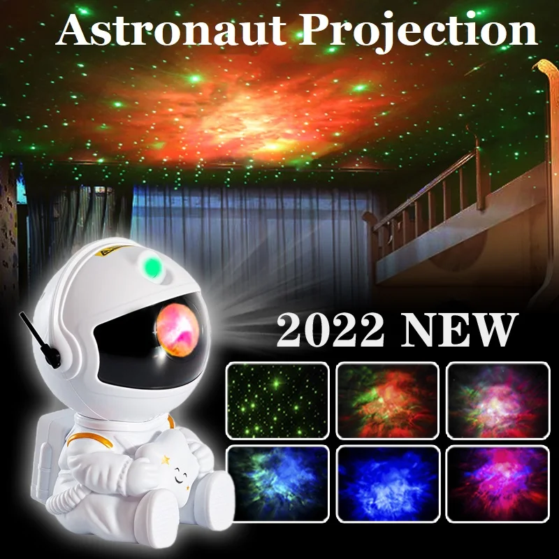 

2022NEW Astronaut Projector Starry Sky Galaxy Stars Projector Night Light LED Lamp for Bedroom Room Decor Decorative Nightlights