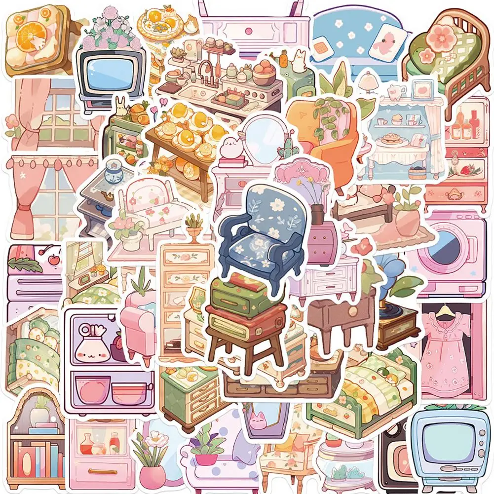 50Pcs Cartoon Sticker Waterproof Fade-resistant Furniture Pattern Decorative Sticker for Water Bottles Laptops
50Pcs Cartoon Sticker Waterproof Fade-resistant Furniture Pattern Decorative Sticker for Water Bottles Laptops