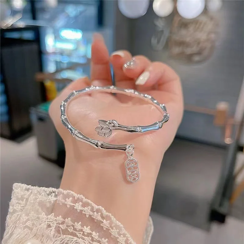 Bamboo Silver Bracelet Women's Pure Silver 9999 Youth Bamboo News Safe Foot Silver Bracelet Gifts to Girlfriend
Bamboo Silver Bracelet Women's Pure Silver 9999 Youth Bamboo News Safe Foot Silver Bracelet Gifts to Girlfriend