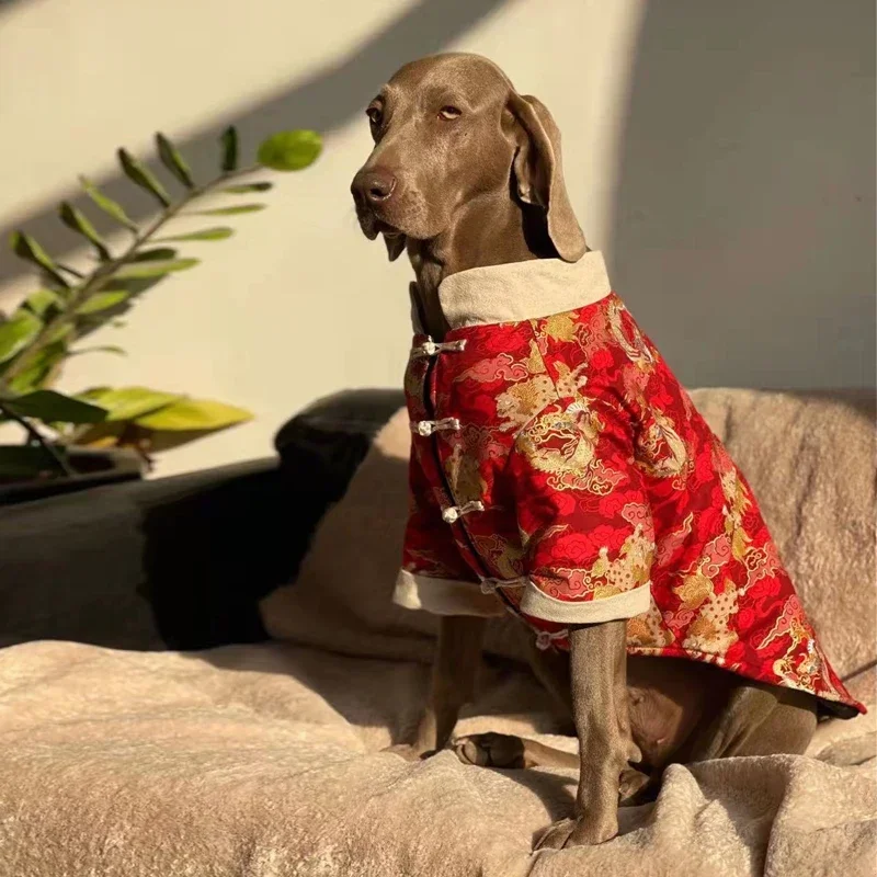 Chinese New Year Dog Clothing Tang Suit Cheongsam Corgi Coat Husky Labrador Golden Retriever Border Collie Big Large Dog Clothes 
Chinese New Year Dog Clothing Tang Suit Cheongsam Corgi Coat Husky Labrador Golden Retriever Border Collie Big Large Dog Clothes