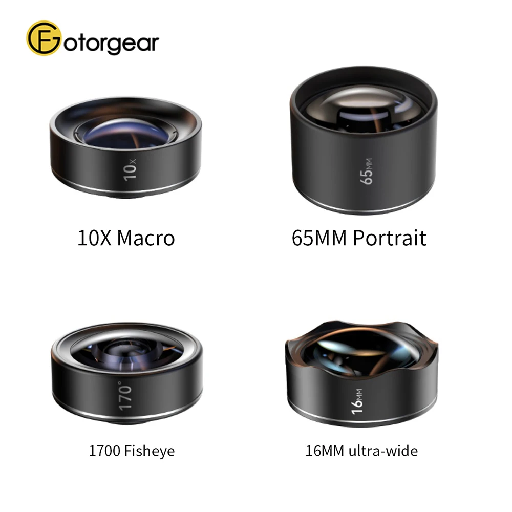 Fotorgear Универсальный объектив для мобильного телефона 10X Макро/65 мм портрет/170 рыбий глаз/16 мм ультра широкий объектив
Fotorgear Универсальный объектив для мобильного телефона 10X Макро/65 мм портрет/170 рыбий глаз/16 мм ультра широкий объектив