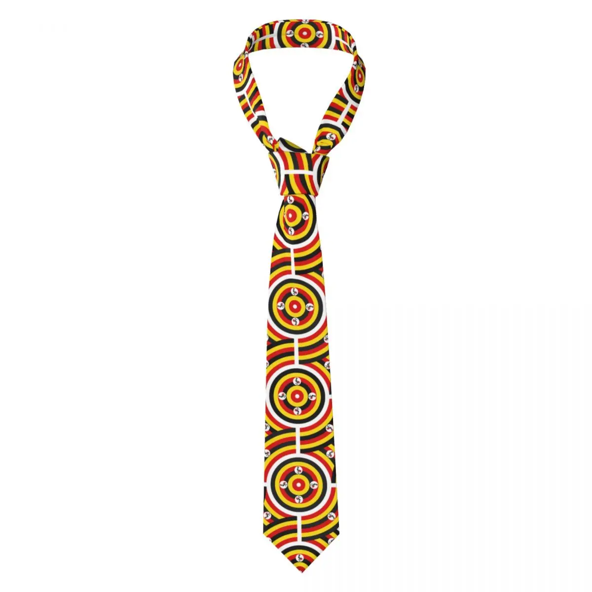 

Mens Tie Classic Neckties Ugandan Flag Narrow Collar Slim Casual Tie Accessories Gift