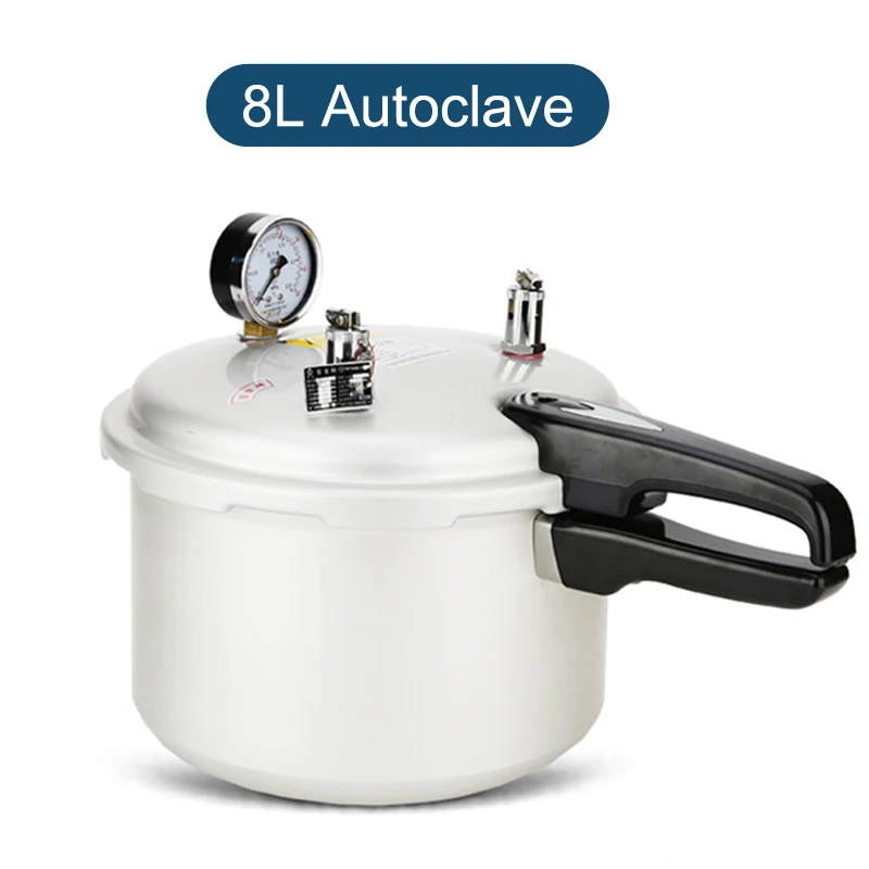 

8L Portable Alluminum Alloy Heating Autoclave High Pressure Sterilizer Sterilization Pressure Steam Disinfecting Cabinet Pot