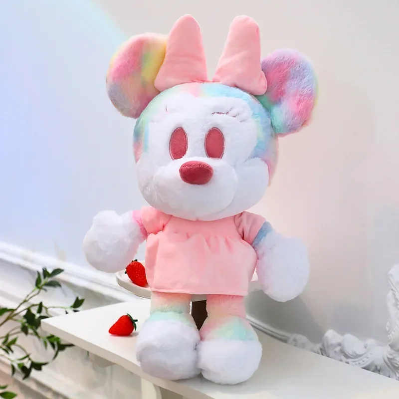 

Disney Kawaii Mickey Mouse Minnie Plush Toy Sleeping Pillow Cartoon Anime Couple Soft Doll Room Decoration Kids Birthday Gifts
