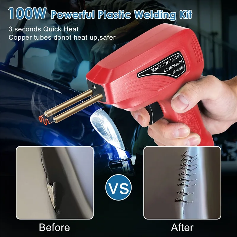 Plastic Welder 100WHOT Stapler Plastic Welder Heat Gun Bumper Repair Kit Plastic Welding Machine Electric Welding Soldering Iron
Plastic Welder 100WHOT Stapler Plastic Welder Heat Gun Bumper Repair Kit Plastic Welding Machine Electric Welding Soldering Iron