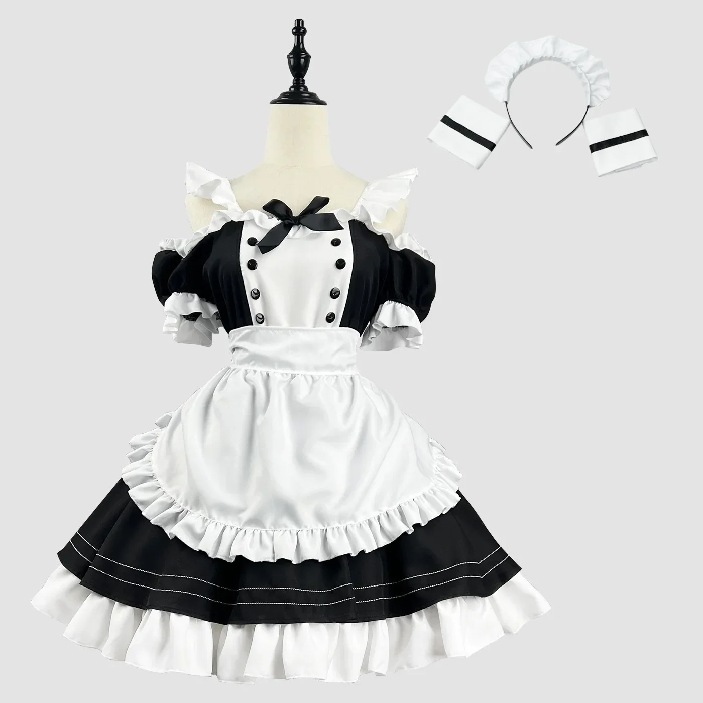 Black Cute Cat Lolita Maid Dress Costumes Cosplay Cat Girl Maid Dress Suit for Waitress Maid Party Stage Costumes S -5XL
Black Cute Cat Lolita Maid Dress Costumes Cosplay Cat Girl Maid Dress Suit for Waitress Maid Party Stage Costumes S -5XL