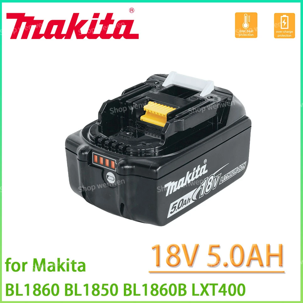 Makita Original 18V 5000MAH 5.0AH Rechargeable Power Tool Battery LED Lithium Ion Replacement LXT BL1860B BL1860 BL1850
Makita Original 18V 5000MAH 5.0AH Rechargeable Power Tool Battery LED Lithium Ion Replacement LXT BL1860B BL1860 BL1850